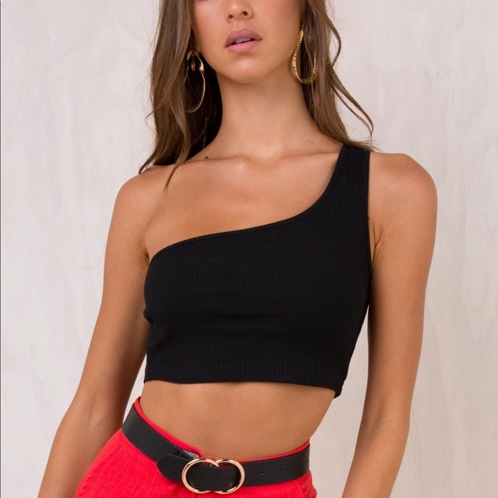 Princess Polly Black one Shoulder top
